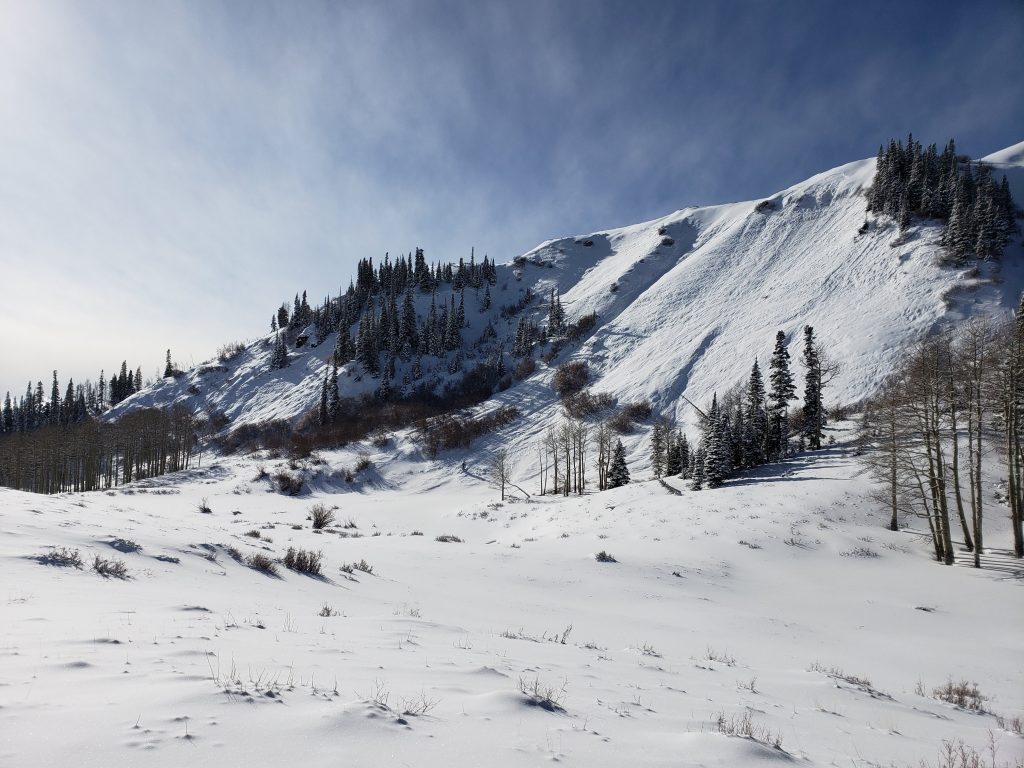 Snow-packed trails in Vail, Colorado